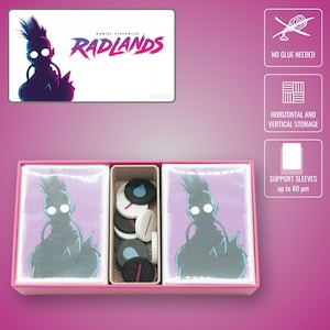 Radlands - 3D Printed Wood Insert | Board Game Organizer | Speeds Up Setup & Play | Custom Fit Design | Easy Storage