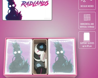 Organizador de Jogos de Tabuleiro Radlands - Organizador de Jogos de Tabuleiro | Inserto de Madeira Impresso em 3D