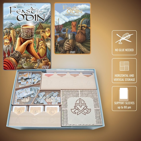 A Feast for Odin Board Game Insert – 3D Printed Wooden Insert