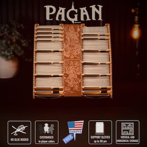 Pagan: Fate of Roanoke - 3D Printed Wooden Insert | Board Game Organizer | Speeds Up Setup & Play | Custom Fit Design | Easy Storage