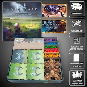 Northgard - 3D Gedruckte Holzeinlage | Brettspiel Organizer Beschleunigt das Einrichten und Spielen | Benutzerdefinierte Passform Design | Einfache Aufbewahrung