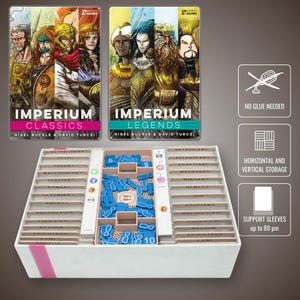 Imperium: Classics & Legends - bordspelorganisator | 3D-houten geprint inzetstuk