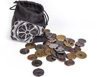 Metal coins for board games - 80 pcs