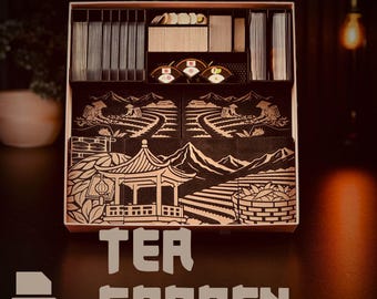 Tea Garden - Printable STL Files | 3D printed insert | Board Game Organizer | Speeds Up Setup & Play