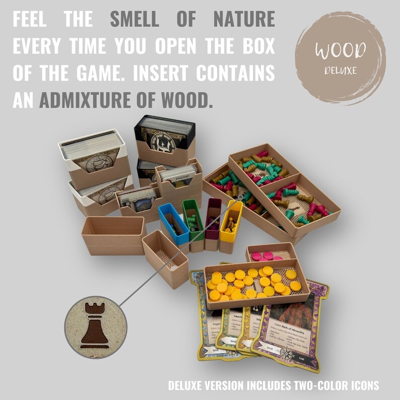 Pax Renaissance 2nd Edition Board Game Insert: 3D Printed Wooden Insert ...
