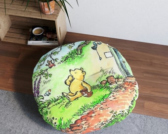 Winnie the Pooh Tufted Floor Pillow, Round