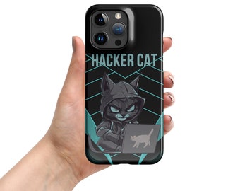 Snap case for iPhone® Hacker cat