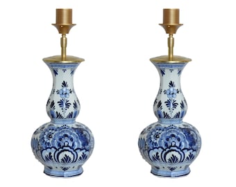Table lamp Set of 2 Delft Blue Lamps, Table lamp ceramic Blue White | Lauren S