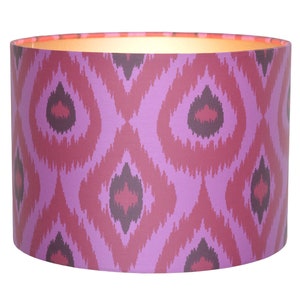 Lampenschirm Ikat Pink Viva Magenta Vintage handgefertigte und runde und Retro-Lampenschirme Lauren S Bild 8