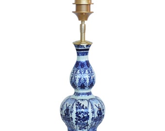 Lámpara de mesa Blue Delfts de Boch Base de lámpara reciclada de porcelana azul - Blanco | lauren