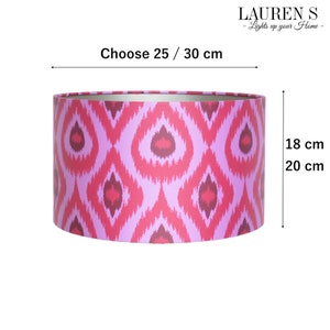 Lampenschirm Ikat Pink Viva Magenta Vintage handgefertigte und runde und Retro-Lampenschirme Lauren S Bild 10