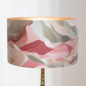 Lampshade Red Pink Green Print for Standing Lamp Handmade Lampshades | Lauren S