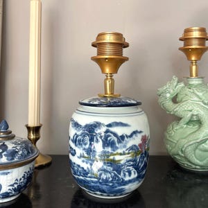 Lamp Base Blue White Porcelain Chinese Style For Bedroom Or Living Room Lamp For Classic Eclectic Interior | Lauren S Lighting