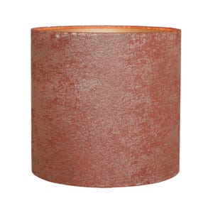 Lampshade Orange Terra Gold Fabric Drum Shade Round, Custom Made for Standing Lamp or Hanging Lamp Antique or Classic | Lauren S Lighting