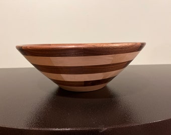 Walnut and Maple Segmented Bowl (hand made)