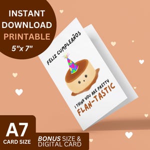 DIGITALER DOWNLOAD-DRUCK "Feliz Cumpleaños You're Flan-Tastic"