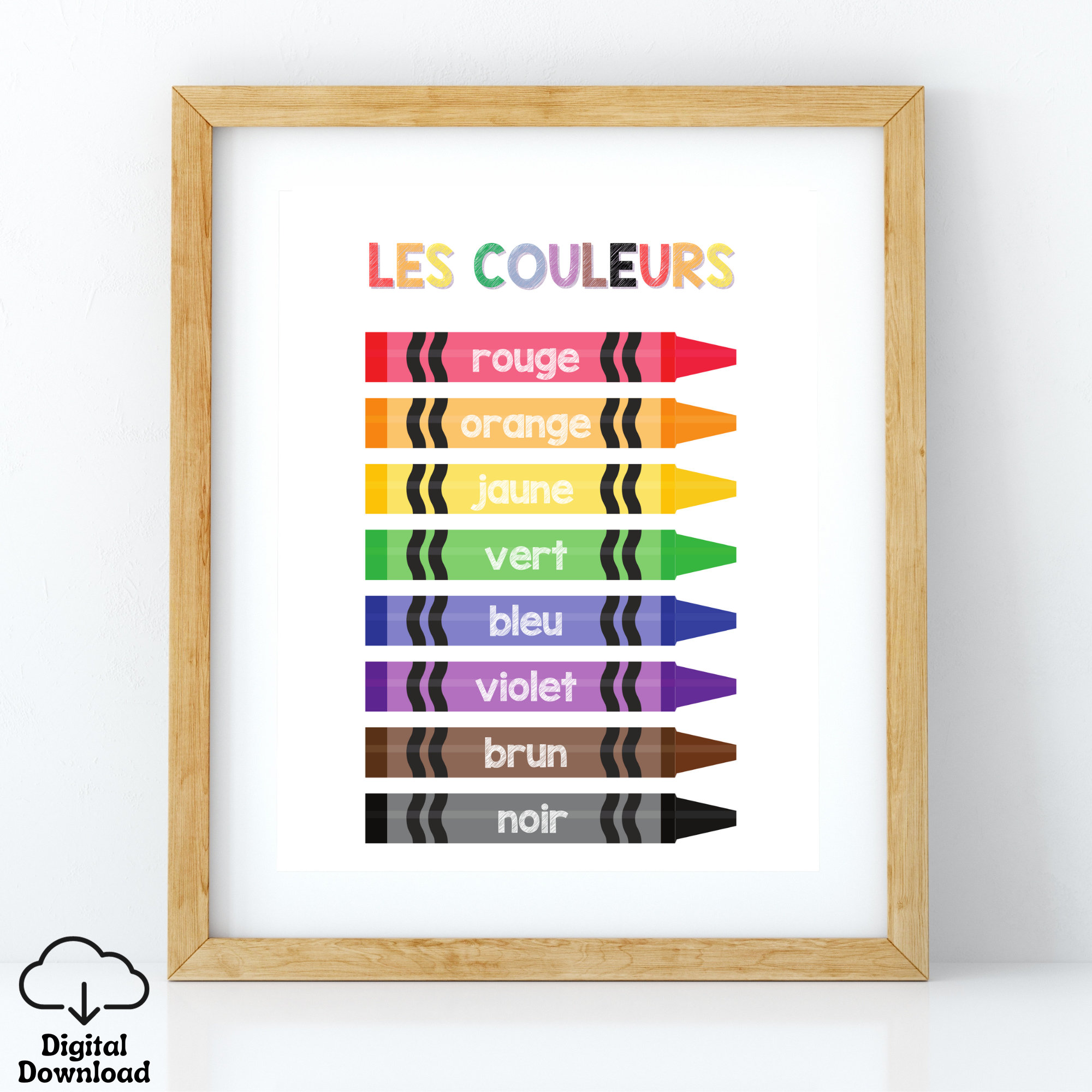French Classroom Poster - Les Couleurs (classroom Decor, Language ...