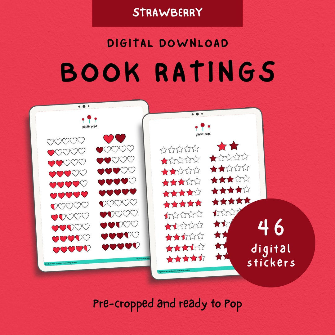 Red Star Ratings Digital Stickers, Star Ratings and Heart Ratings in ...