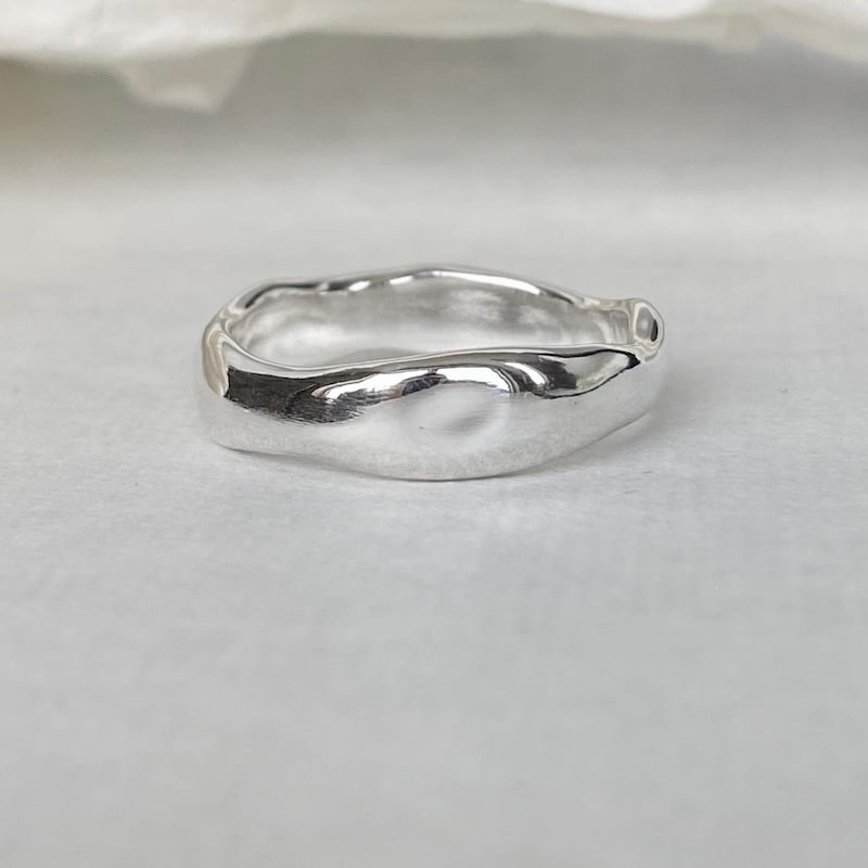 Silver Rung Sculptural Silver Rings - Etsy