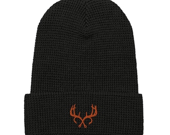 Gorro tipo gofre Richardson con logo de Hooks and Horns