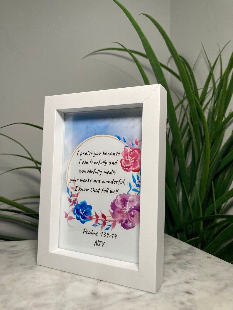 Christian Picture Frame Psalm 13914 Etsy