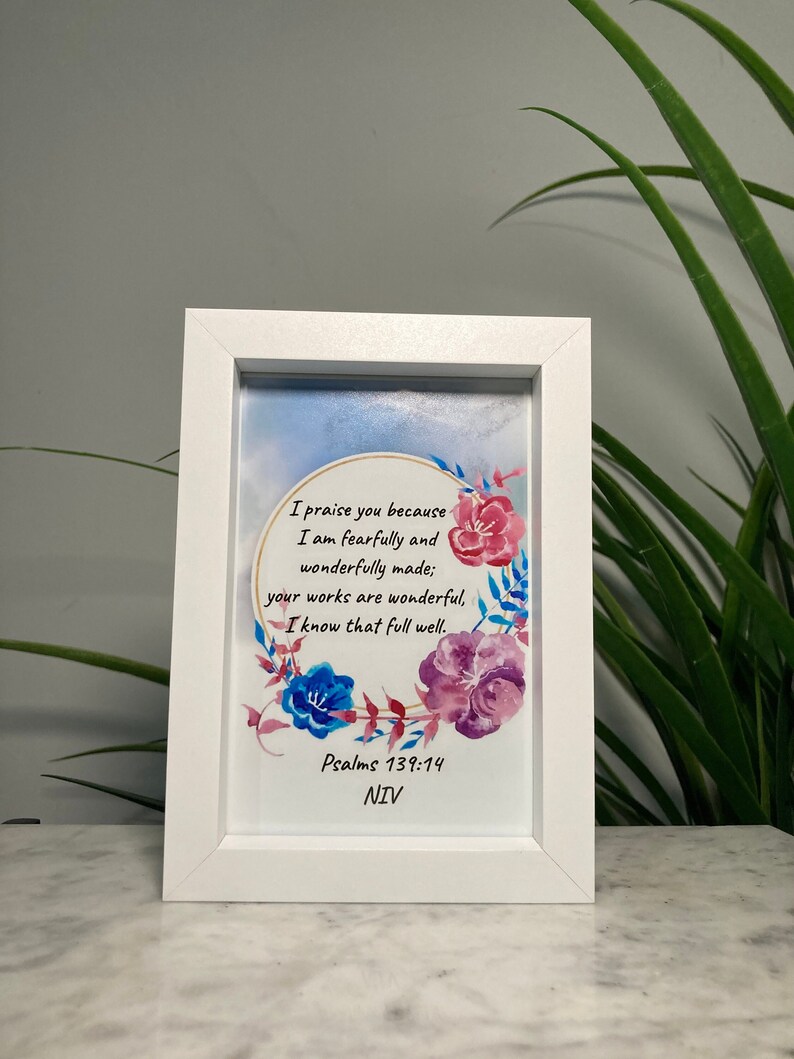 Christian Picture Frame Psalm 13914 Etsy