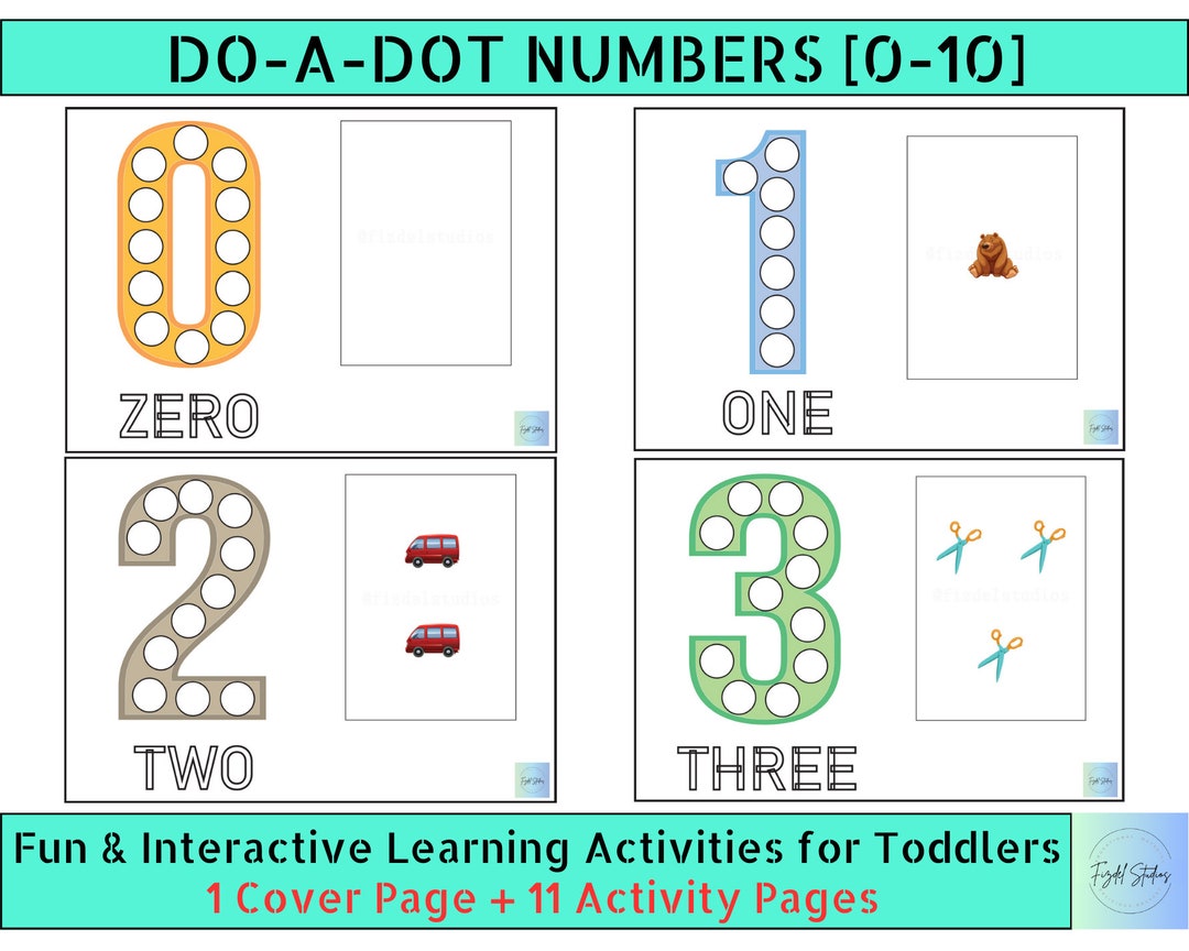 Do A Dot Sticker Numbers Dot Dab Markers Activity Book Printable