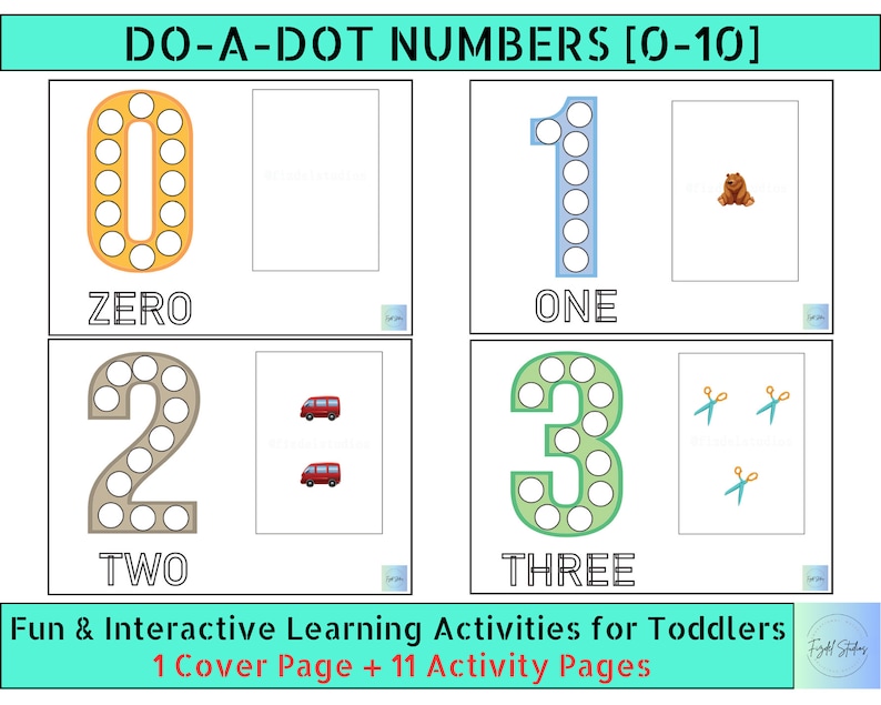 Do A Dot Sticker Numbers Dot Dab Markers Activity Book Printable ...