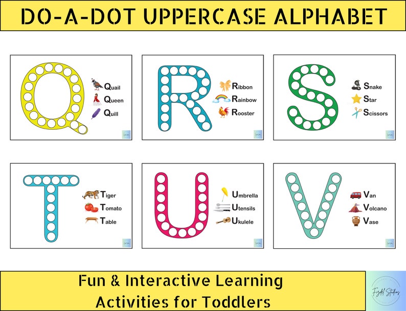 Do A Dot Sticker Uppercase Alphabet Dot Dab Marker Activity Book ...