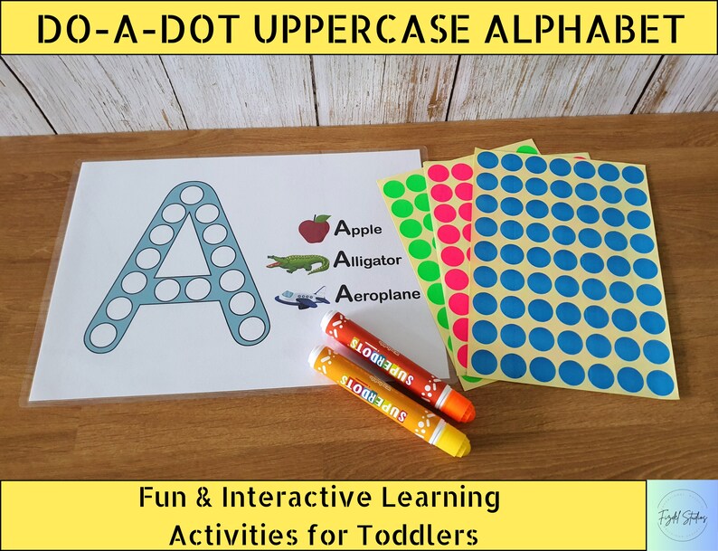 Do A Dot Sticker Uppercase Alphabet Dot Dab Marker Activity Book ...