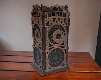 Wooden Prague Astronomical Clock Bank, Clock Piggy Bank
