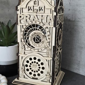 Wooden Prague Astronomical Clock Bank, Clock Piggy Bank