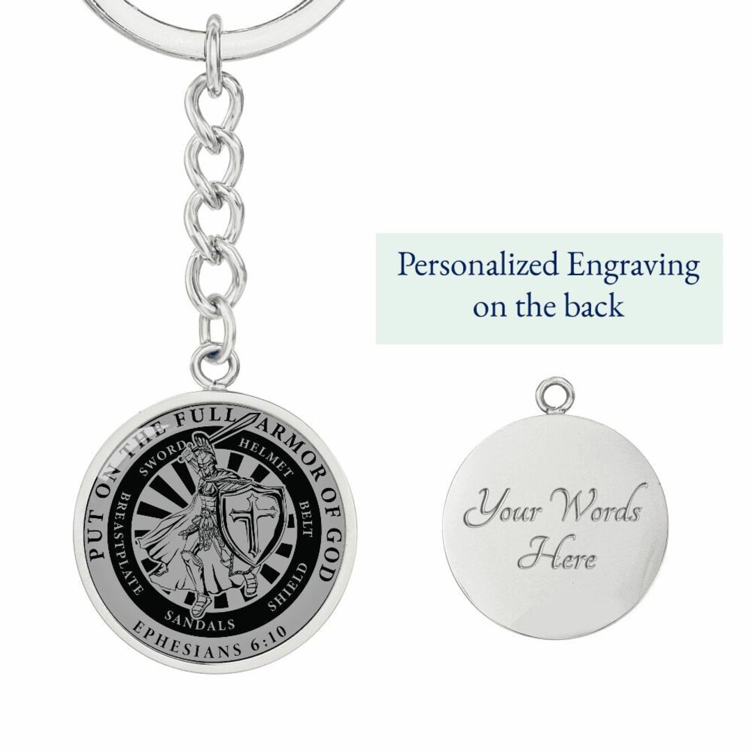 Armor of God Key Chain Put on the Full Armor of God Custom Etsy