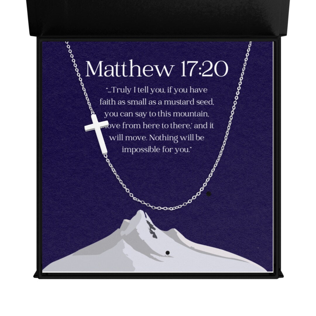 Faith Cross Necklace, Silver Cross Necklace, Cross Necklace, Cross