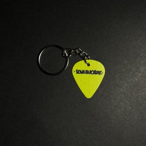 Custom-Made Waterparks Soul Guitar Pick Keychain | Read Description