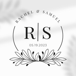 Modern Wedding Monogram, Monogram SVG, Wedding SVG, Wedding Couple Logo, Elegant Wedding Design, Wedding Crest Logo, Custom Wedding Logo