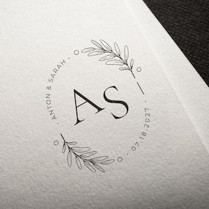 SVG de boda personalizado / Logotipo y monograma de boda elegante / Diseño personalizado de pareja
