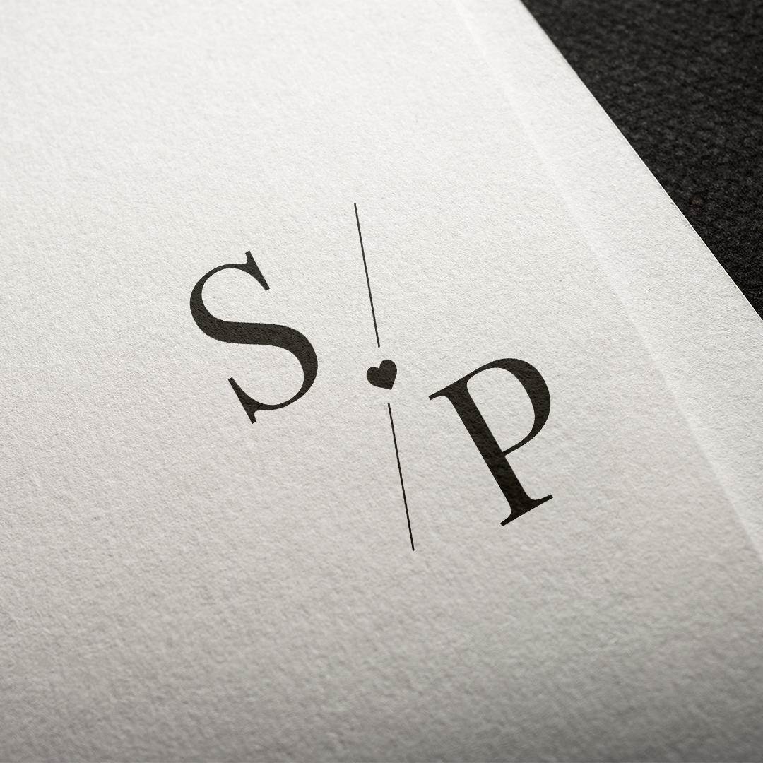 Custom Wedding Monogram Logo | Romantic Couple Initials | Personalized ...