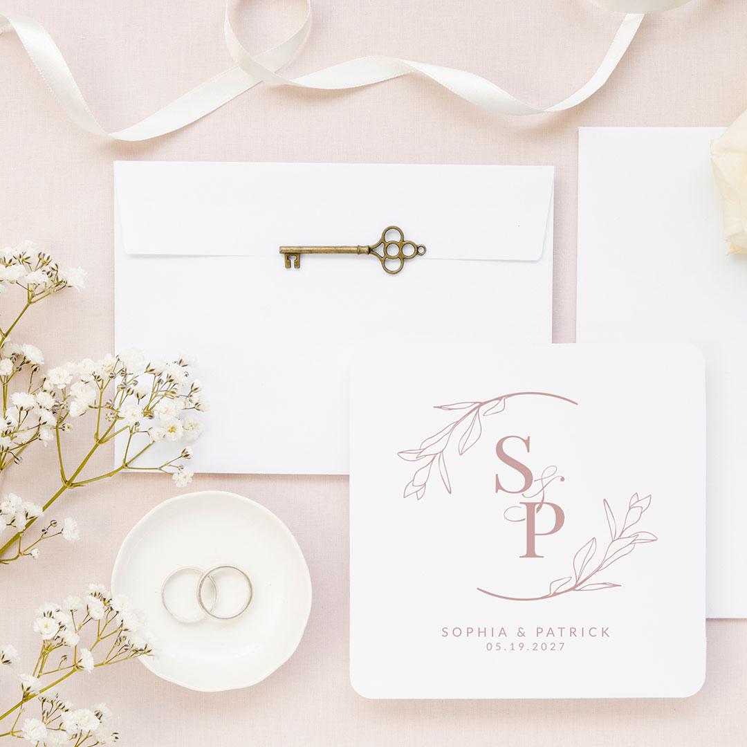 Modern Wedding Monogram SVG | Custom Wedding Logo | Elegant Couple ...