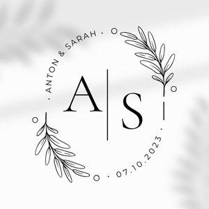 Modern Wedding Monogram, Wedding Couple Logo, Elegant Wedding Design, Monogram SVG, Luxury Wedding Logo, Custom Wedding Logo, Wedding SVG