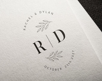 Custom Wedding Logo | Wedding Crest SVG | Elegant Monogram Design