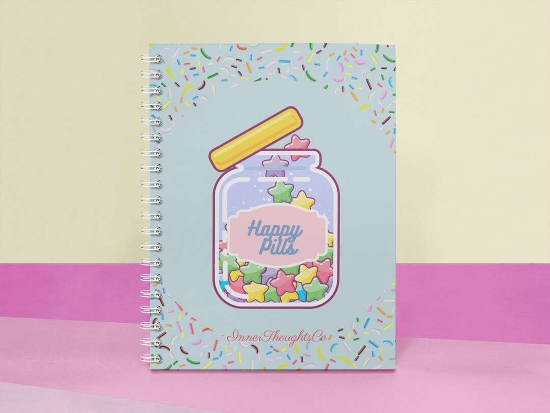 Spiral Notebook Cute Sprinkles Notebook Anxiety Journal - Etsy