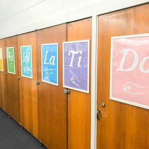 Solfege Hand Sign Posters • Pastel Color Scheme • Music Classroom Decor