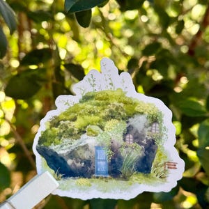Rock Fairy House, Fairy Sticker, Fairycore Sticker, Cottagecore Sticker, Die-cut Sticker, Cute Sticker, Vinyl Sticker, Waterproof Sticker