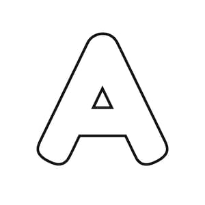 Lettres majuscules et minuscules arrondies ABC - 2 fichiers PDF - 27 pages chacun (un avec chaque lettre et un avec l'alphabet complet)