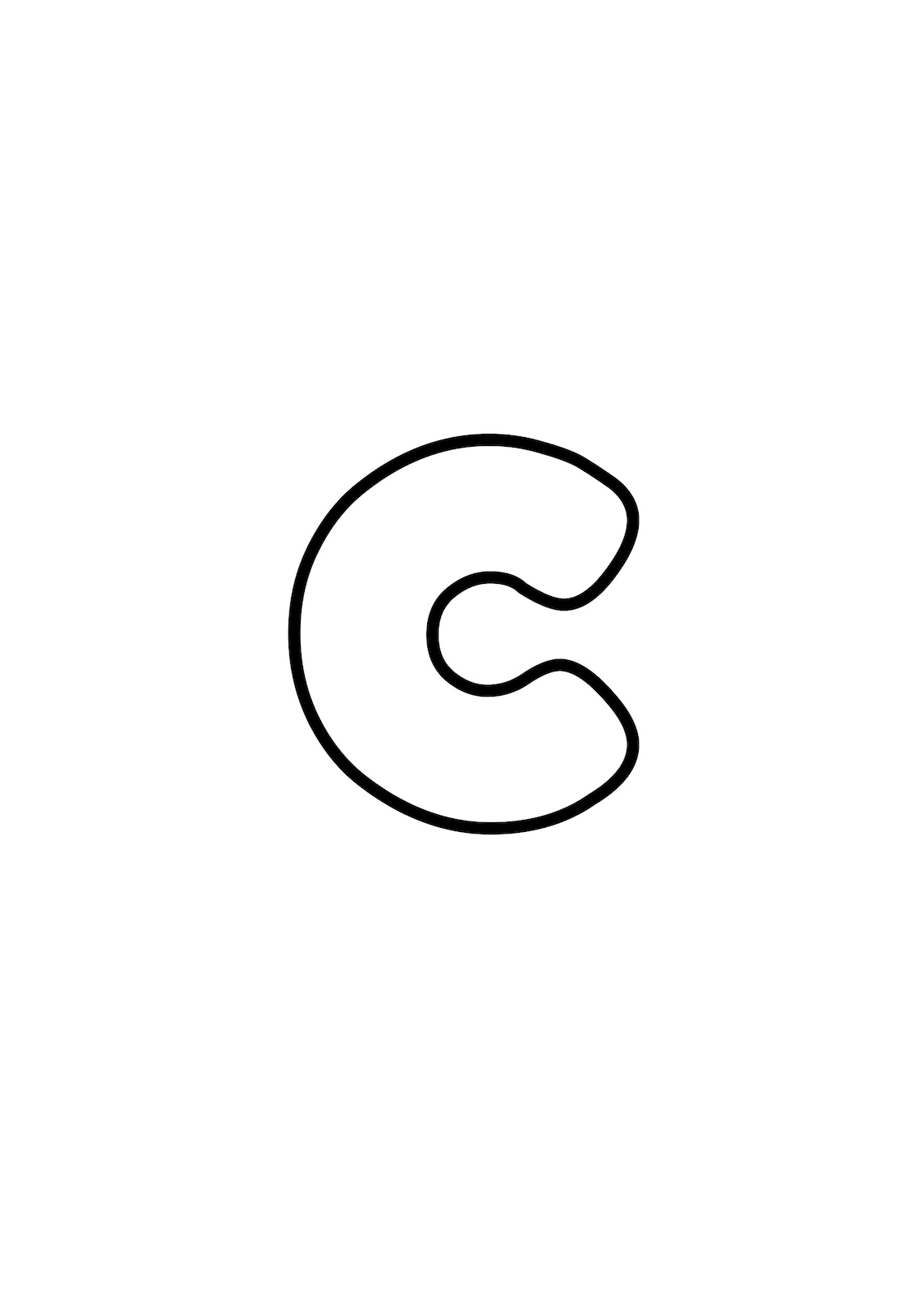 Rounded ABC Letters: Uppercase and Lowercase (PDF Download) - Etsy