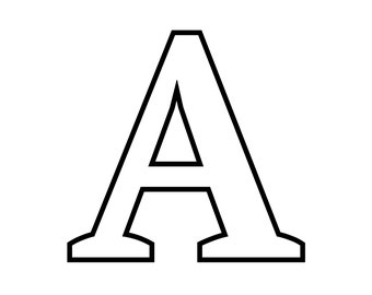 ABC Serif Uppercase and Lowercase Letters - 2 PDF files - 27 pages in each (one with each letter and one with full alphabet)