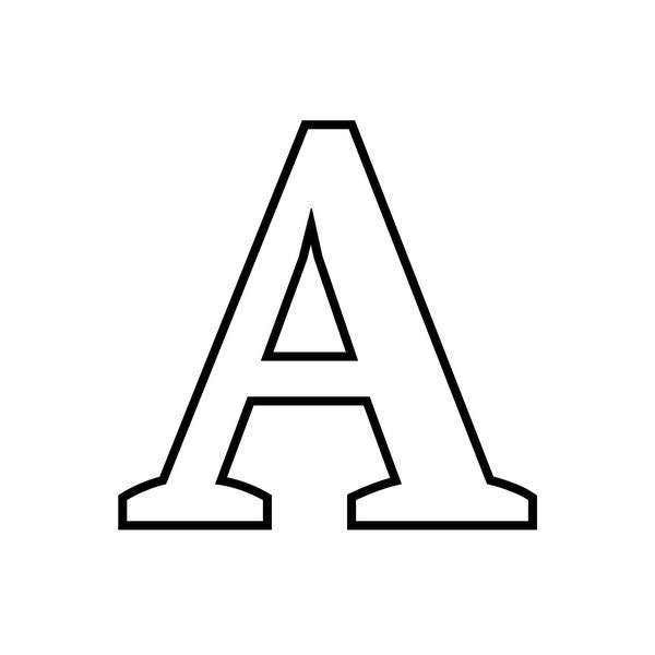 ABC Serif Uppercase and Lowercase Letters - 2 PDF files - 27 pages in each (one with each letter and one with full alphabet)