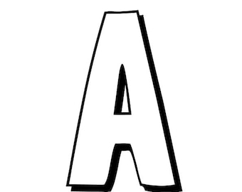 ABC Shadow Uppercase and Lowercase Letters - 2 PDF files - 27 pages in each (one with each letter and one with full alphabet)