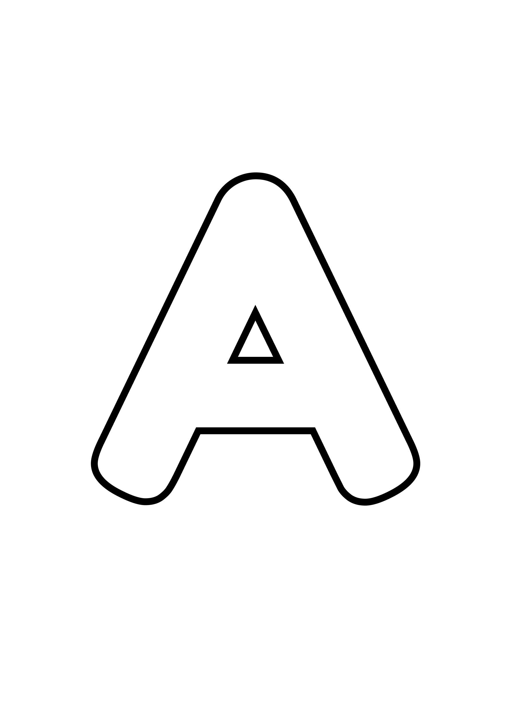 ABC Rounded Uppercase and Lowercase Letters - 2 PDF files - 27 pages in each (one with each letter and one with full alphabet)